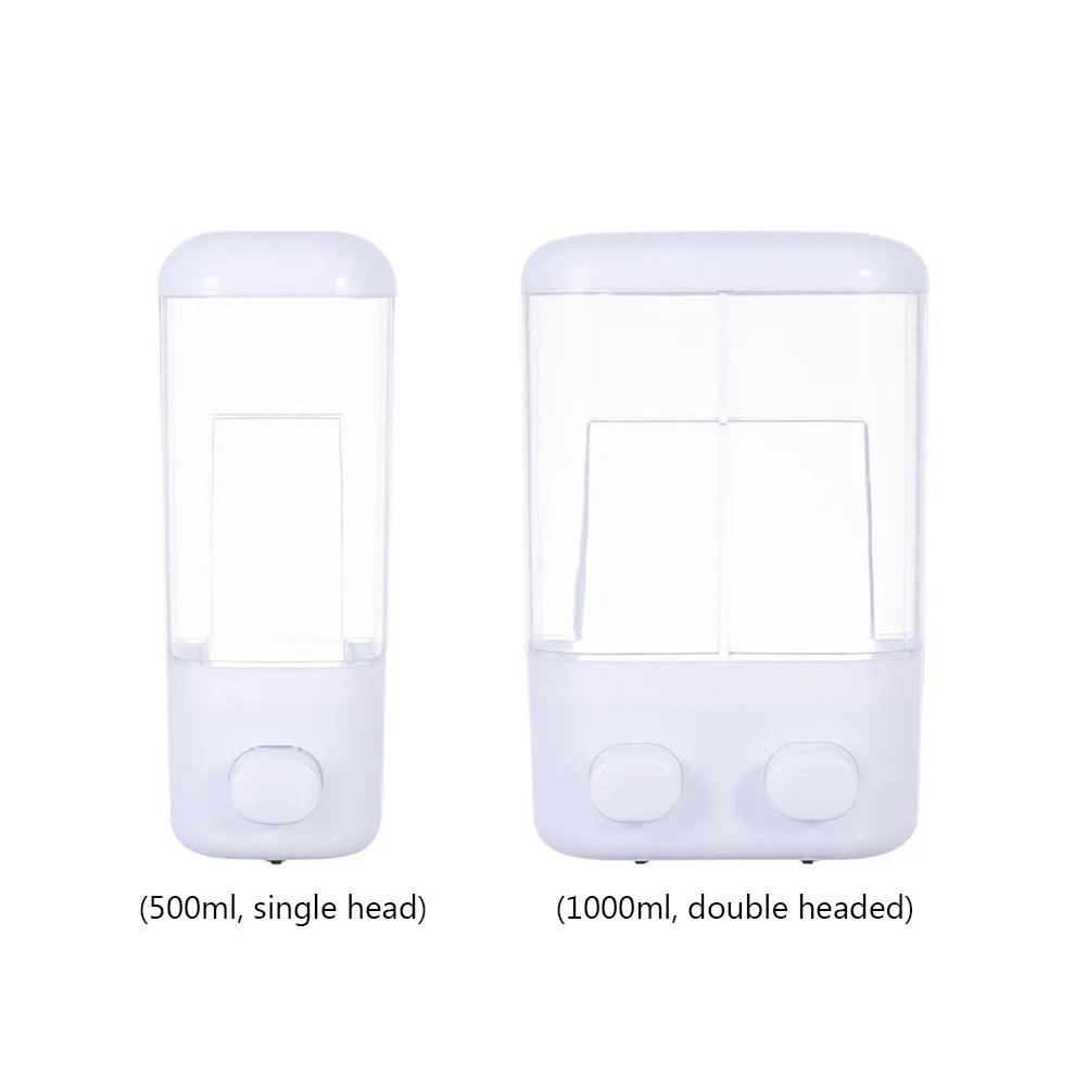 500/1000ML multifunctional wall mounted manual press soap dispenser, universal shampoo and shower gel container bottle dispenser