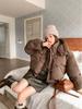 Cotton-padded clothes women's short winter new hooded loose leather buckle design thickened warm bread clothes