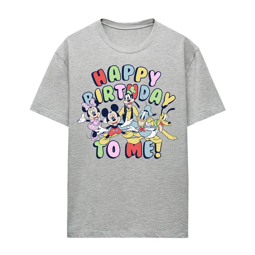 Mickey Mouse & Friends Womens/Ladies Happy Birthday To Me Heather T-Shirt