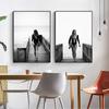 Black White Fashion Woman Pictures Miss Coco Canvas Painting Wall Art Bikini Sexy Woman Posters Landscape Prints Living Room