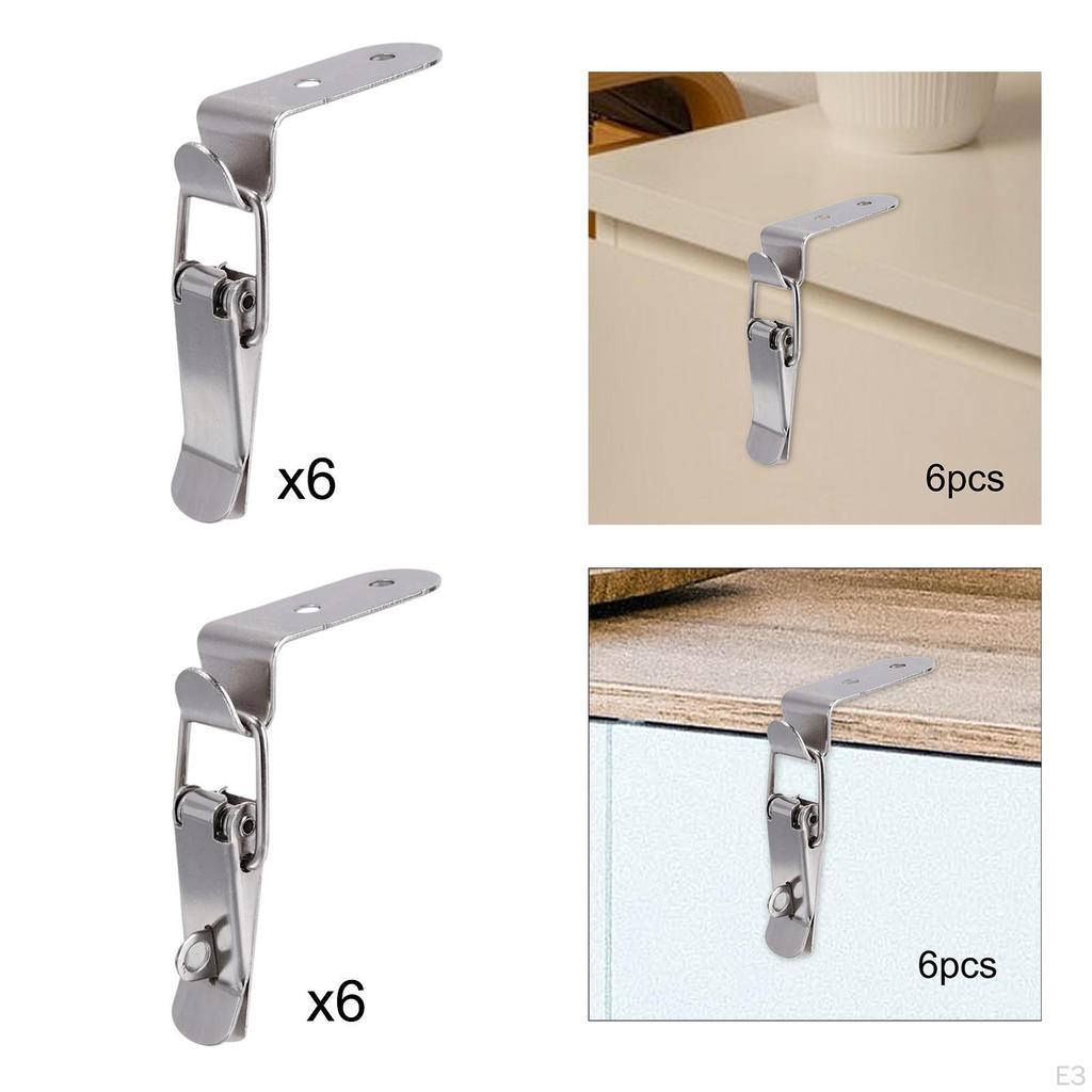 6 шт. 90-градусный крюк-запорный болт, прямоугольная дверная защелка, защелки, зажим для коробки