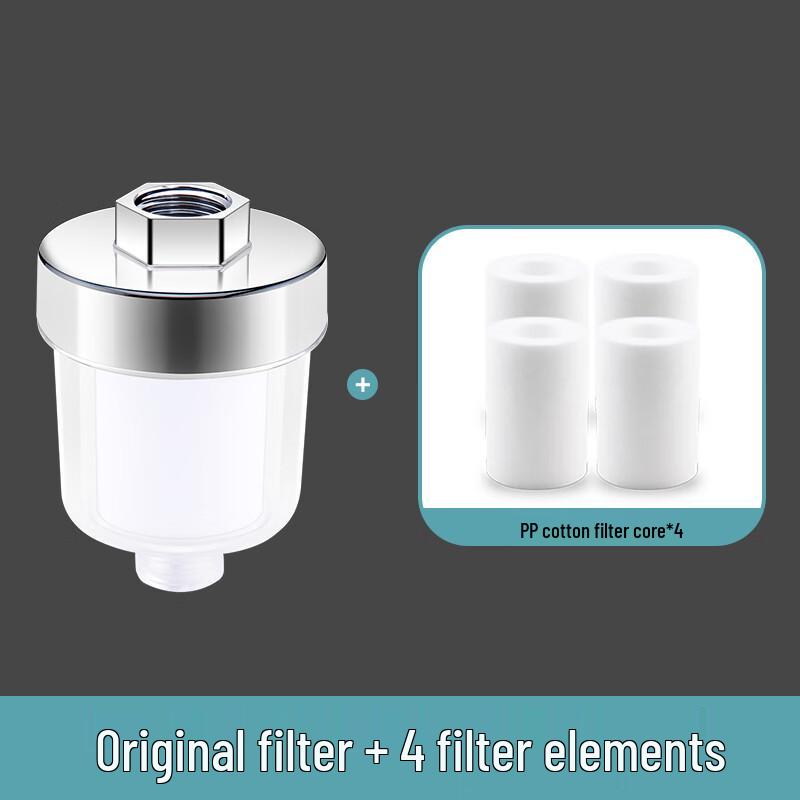 Universal Bathroom Shower Pre-Filter with Five-Micron PP Cotton Element