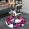 1pc Abstract Pattern Office Round Rug, Non-slip, Soft and Durable Office Rug for Interior Decoration, Perfect for Office, Beautiful Decoration yy26031
