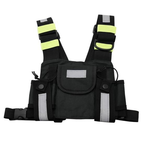 Универсальная нагрудная сумка для двухсторонней радиостанции, держатель для рации hands-free, регулируемая водостойкая сумка-жилет на грудь