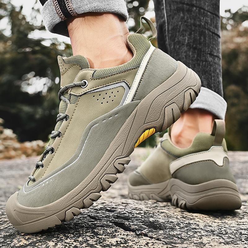 Мода 2025 Винтажный стиль Походные Мужские Уличные Водонепроницаемые Ботинки Универсальные Легкие Нескользящие Спортивные Треккинговые Мужские Кроссовки Размер 38-46