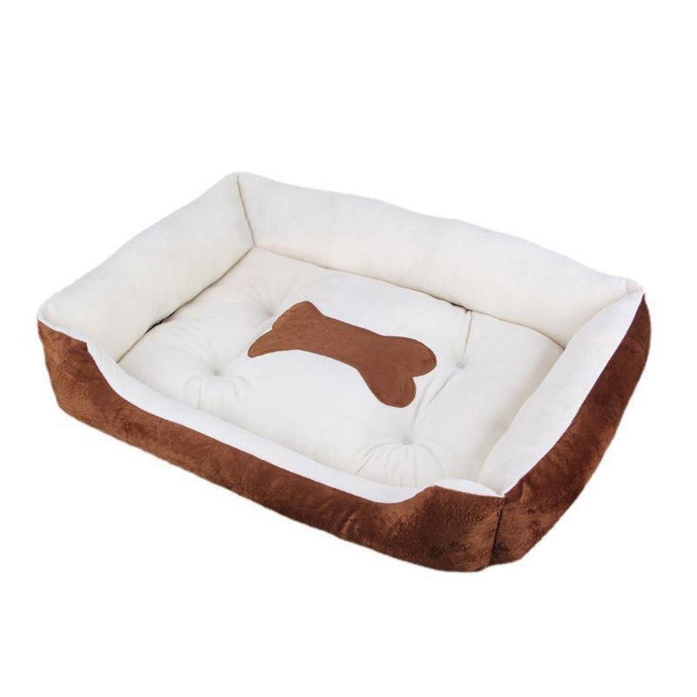 Soft Winter Bone Pattern Dog Nest Comfortable Dog Baskets Bed Warm Dog House Dog Sofa Bed  Winter