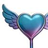 Credit Card Wand 3D Printed Tap to Pay Wand Heart with Wings Wand Contactless Payment Card Holder Gift for Kids