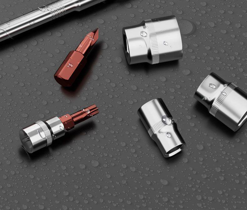 Многофункциональный набор инструментов для ремонта автомобиля с трещоточным гаечным ключом