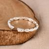 Minimalist Heart Chain Ring,  925 Sterling Silver Open Link Ring – Adjustable Dainty Heart Band, Gift for Love, Anniversary, Gifts for Love.
