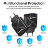 Универсальное зарядное устройство для путешествий: ЕС 3 USB + Type-C, Стандарт США/Великобритании, 5 В 2,4 А