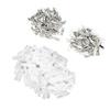 Spade Crimp Terminals Female Male 50Pcs/Each with 100Pcs Insulating Sleeves 2.8mm Silver