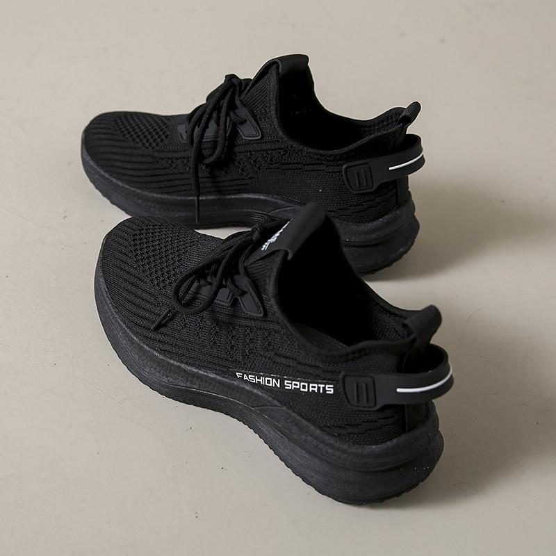 Модная обувь Новые кроссовки Fly-Knit Весна и лето Мягкая подошва Повседневная обувь для мам с сетчатым верхом Низкие кроссовки для бега и учебы