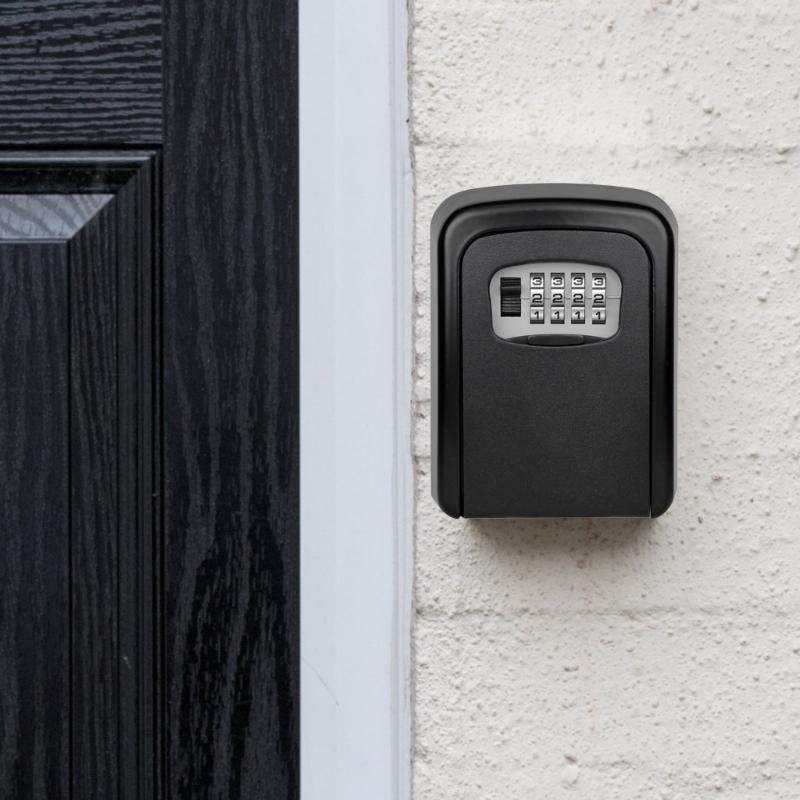 Outdoor Key Lock Box Waterproof and Sturdy Key Safe Wall Mounted Combination Key Cabinet for Household Service Traveling