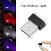 10X Мини Гибкая USB светодиодная полоса освещения салона автомобиля Неоновая атмосфера Трубка Неоновая лампа