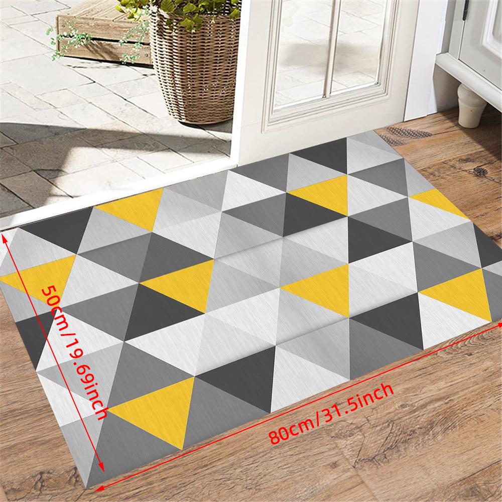 1 шт. 1 см утолщенный геометрический коврик для двери мягкий фланелевый коврик для входной двери для домашнего декора противоскользящий ковер впитывающий воду коврик для кухни и ванной