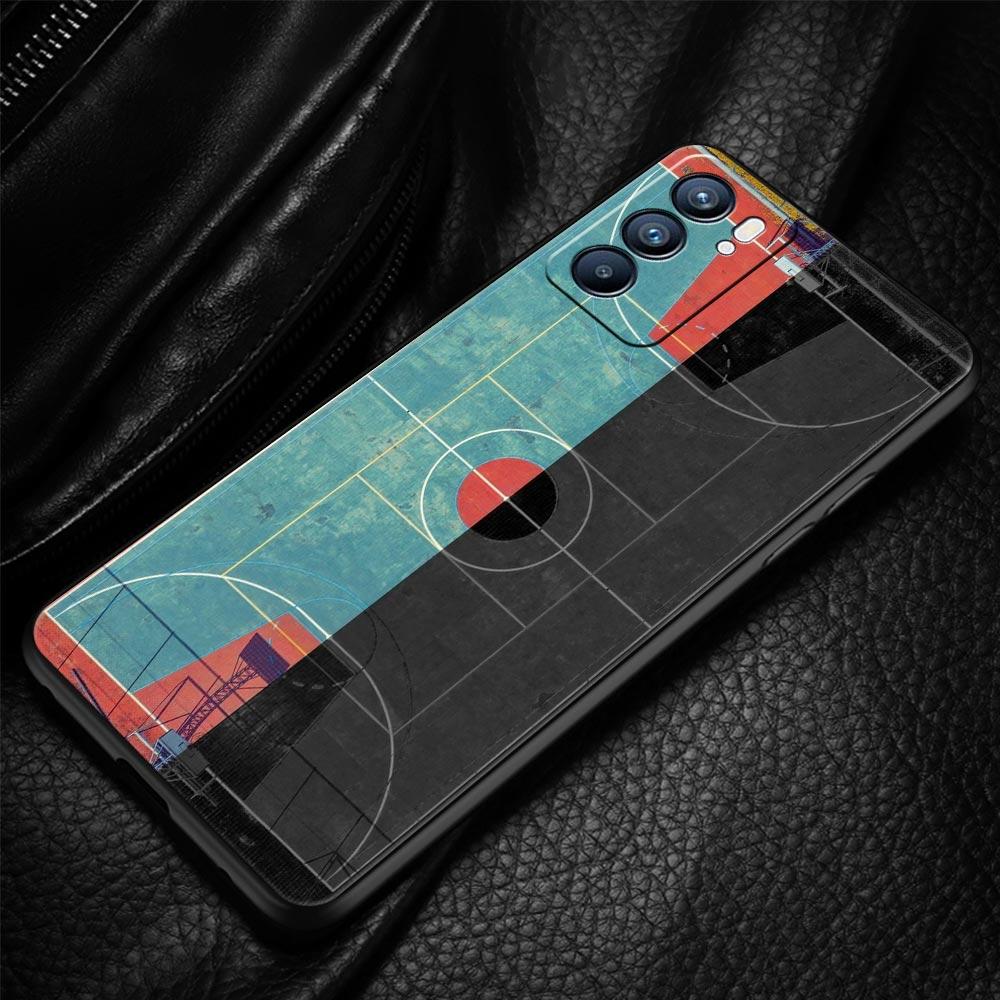 Чехол для телефона с тактической доской для футбола и баскетбола для Oppo Reno 13 12 11 10 7 F Find X5 X6 A98 A80 A79 A78 A57 A54 A17 Pro Мягкий ТПУ