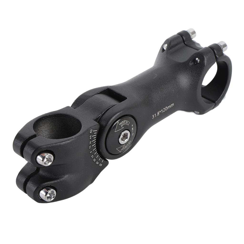 Cycle Stem 60 Degree Adjustable Aluminum Alloy Short Handlebar Stem 31.8mm 120mm for Mountain Cycle