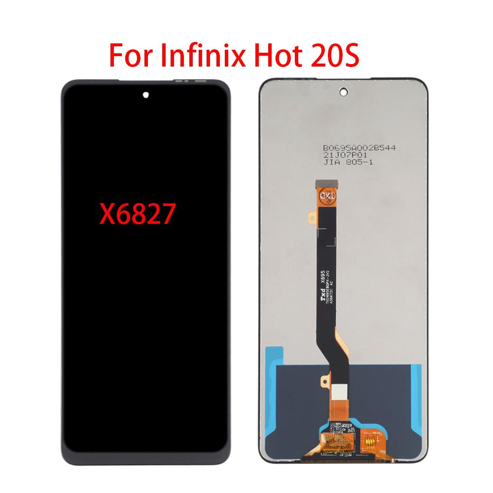 LCD Screen For Infinix Hot 20S X6827 LCD Display Touch Screen Digitizer Full Assembly Replacement