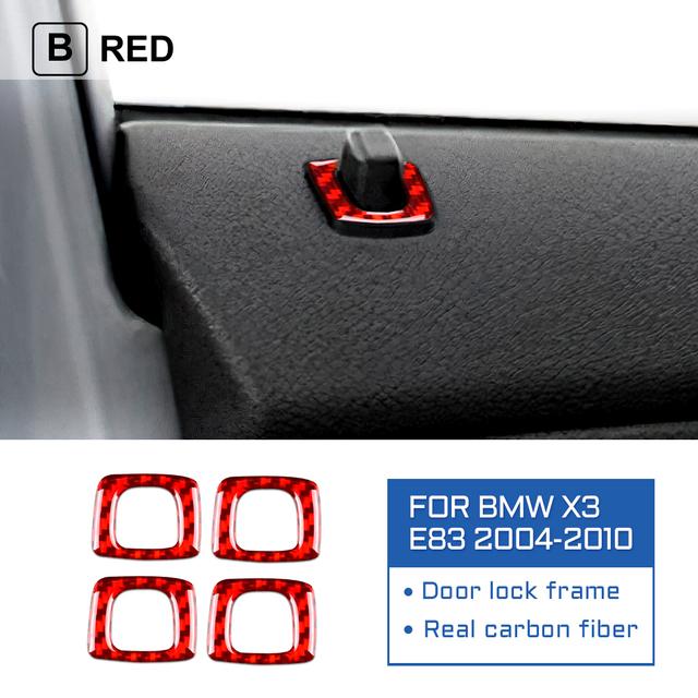 AIRSPEED 4 шт. для BMW X3 E83 2004-2010 Наклейка из углеродного волокна для автомобильного дверного замка, круглая крышка для E83, аксессуары для отделки салона