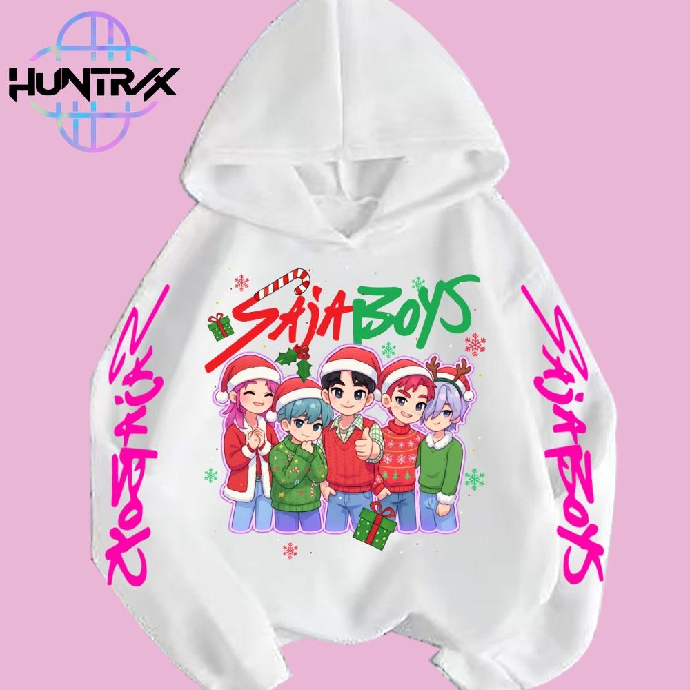KPop Devil Hunter Christmas Cartoon Printed Men's and Women's Fashion Casual Spring and Autumn Sports Hoodie