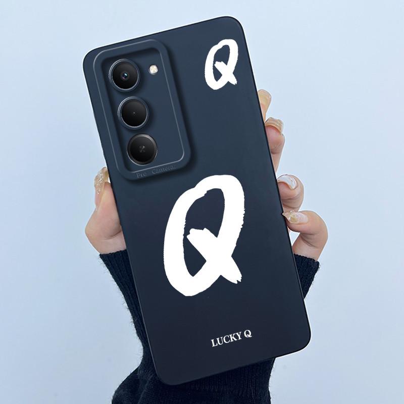 For Xiaomi Redmi 15 5G Cover Case Cute Initial Letters Couple Silicone Soft Matte Phone Bumper for REDMI15 5G Shockproof Casing