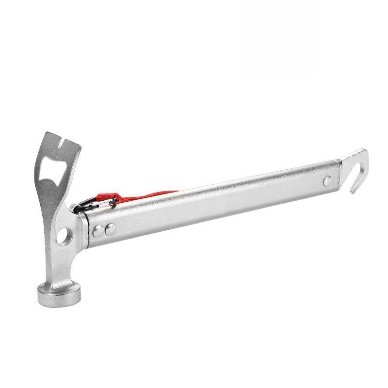 1 шт. уличный молоток с рукояткой из алюминиевого сплава, экстрактор колышков для навеса, молоток для колышков для кемпинговой палатки, многофункциональный молоток для альпинизма и кемпинга