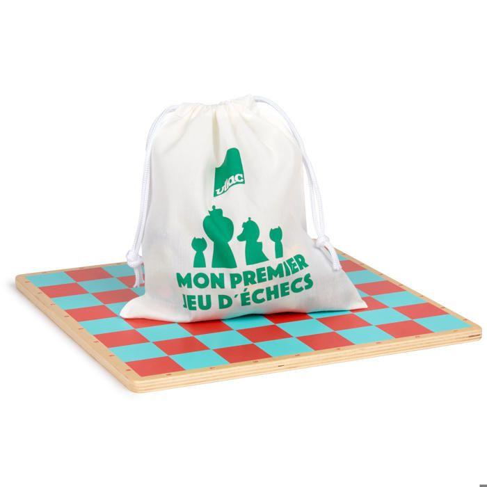 Jeu d'échec en bois designé par Ingela P. Arrhenius - VILAC - Mon premier jeu d'échec - 32 pièces - Multicolore