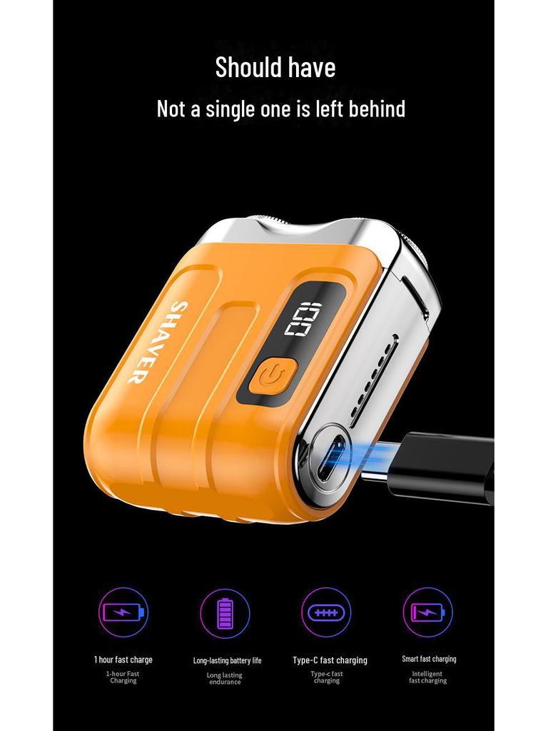 R18 Portable Men's Mini Electric Shaver - Super Clean Travel-Friendly Automator