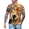 Модная мужская футболка с 3D принтом тигра, повседневная футболка большого размера с круглым вырезом и коротким рукавом, летние уличные топы в стиле хип-хоп с животными, футболки