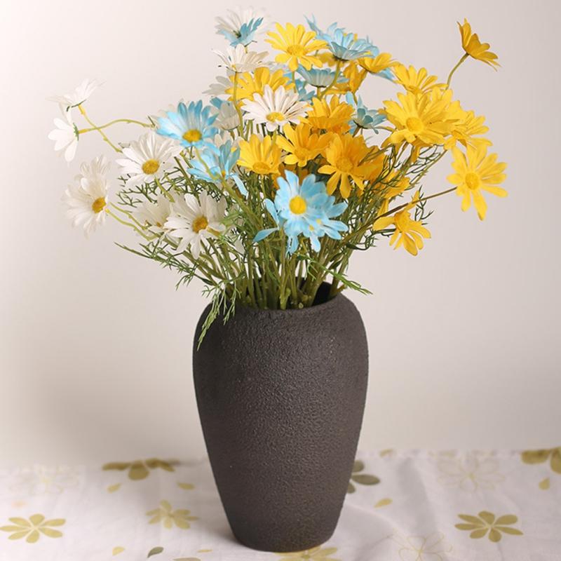 5pcs/set Artificial Chamomile Flowers Wedding DIY Bouquet Home Autumn Decoration Luxury Simulation Fake Daisy Flower Arrangement