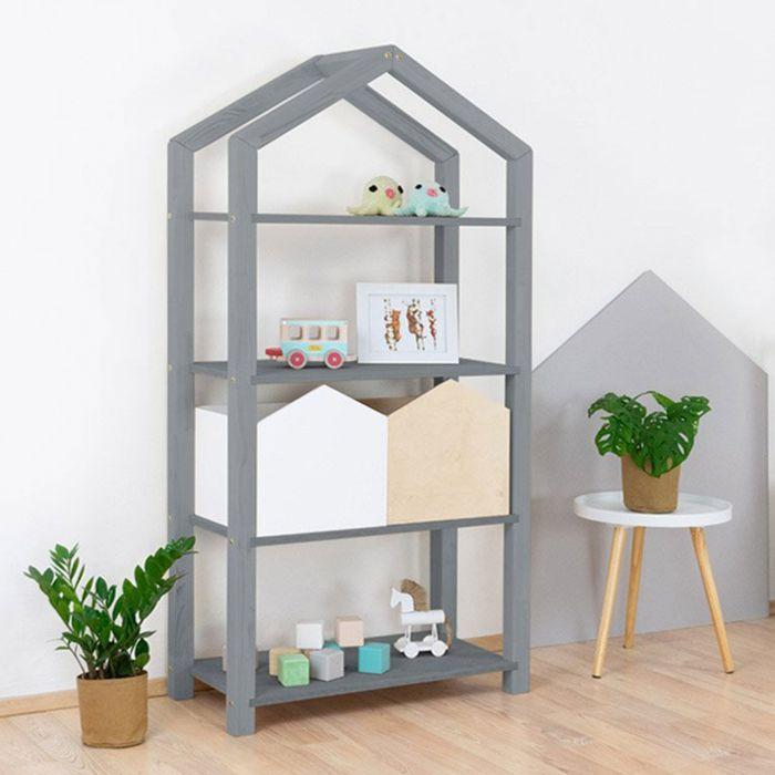 Etagère cabane TALLY bois gris
