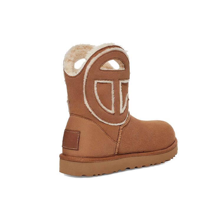 Telfar x UGG Лого Мини Ботинки Каштан Унисекс Кроссовки Коричневые 1122991-CHE