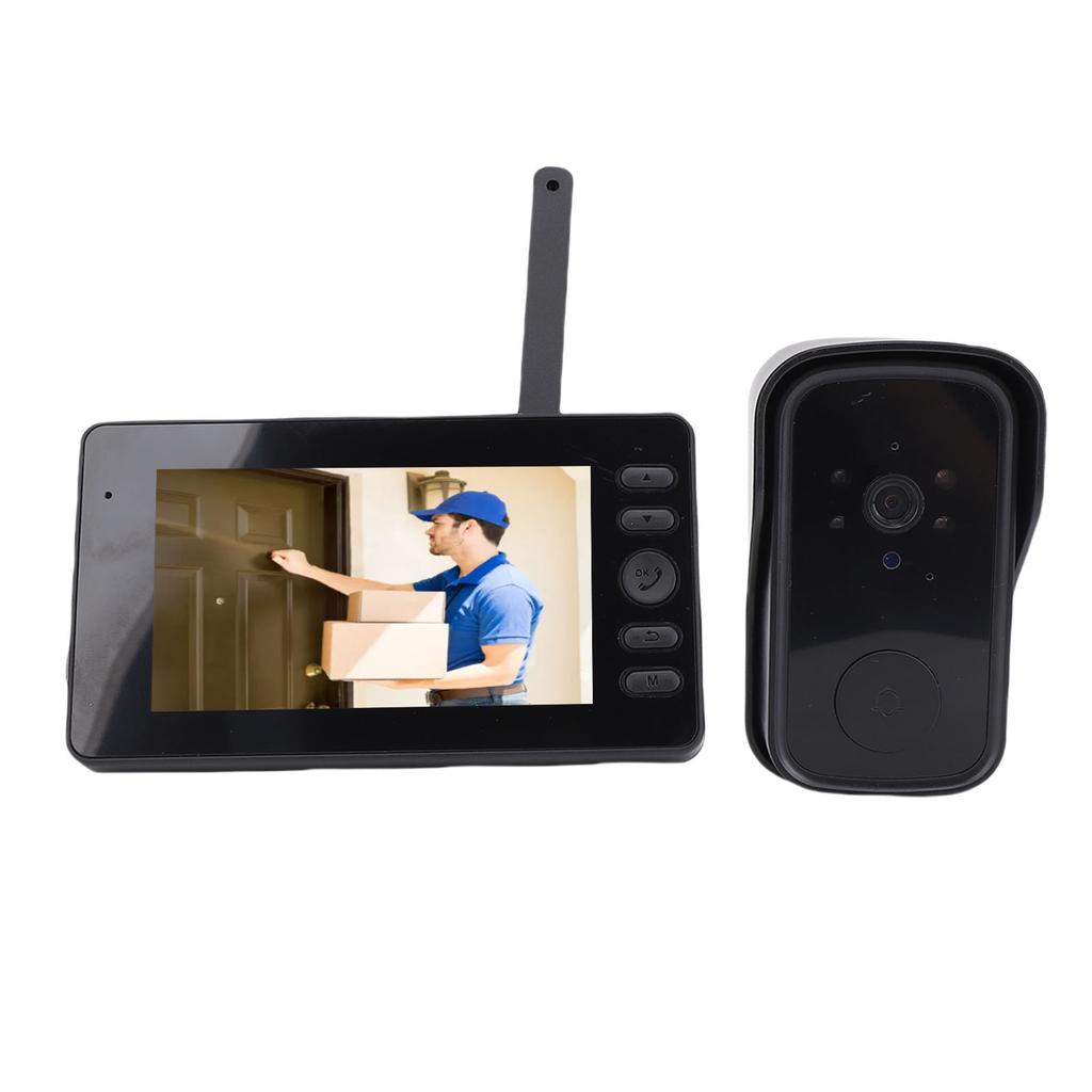 WiFi Видеодомофон с 4,3-дюймовым дисплеем 1080P Широкоугольный объектив «рыбий глаз» Камера видеодомофона Система интеркома с
