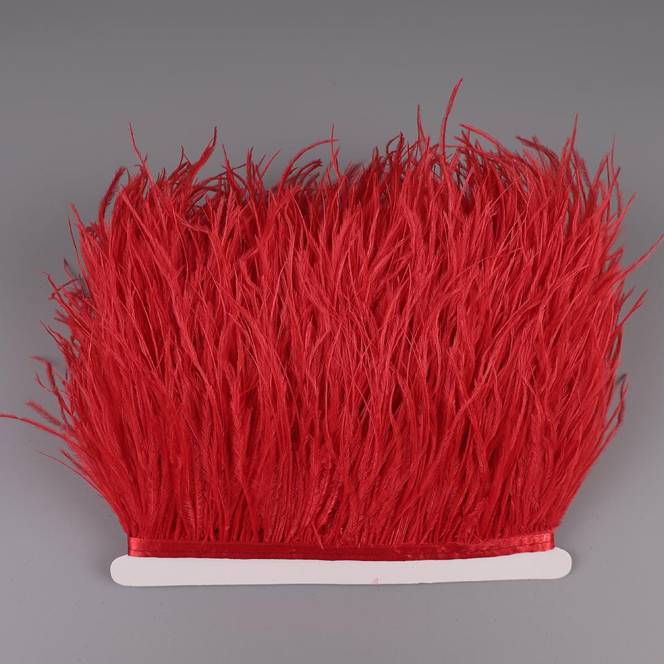 2М Страусиные перья на ленте для рукоделия шитья в платье декоративные перья на тесьме бахрома для одежды