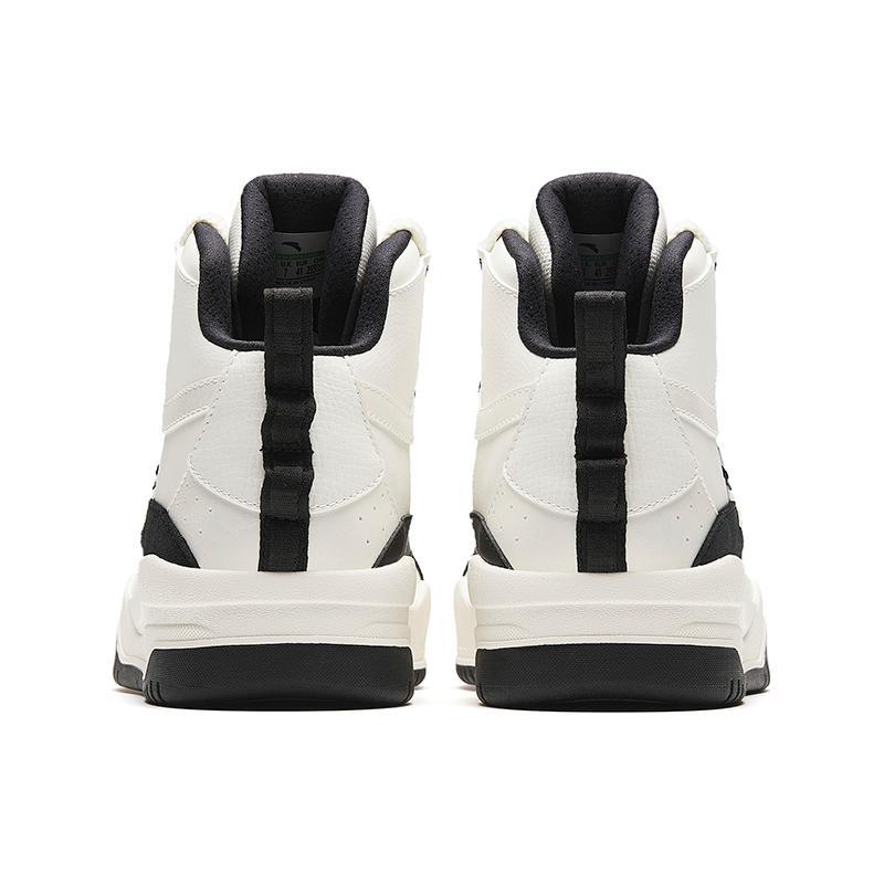 New Anta Wave Shoes Cushioning Mid Top Skateboard Shoes Men's Black 912348088-2