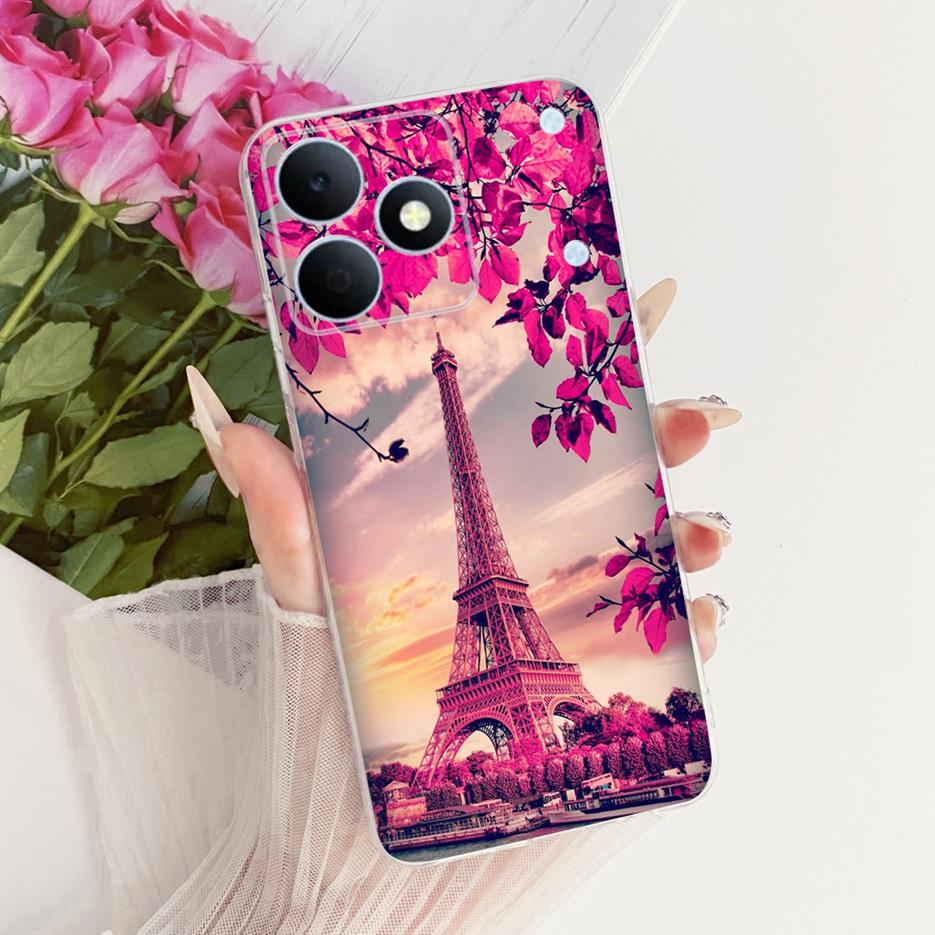 Чехол для Realme Note 80 4G RMX5388 Милый Кот Цветы Рисованный Чехол Мягкий Силиконовый Чехол Для Realme Note 80 Note80 Задняя Крышка Fundas