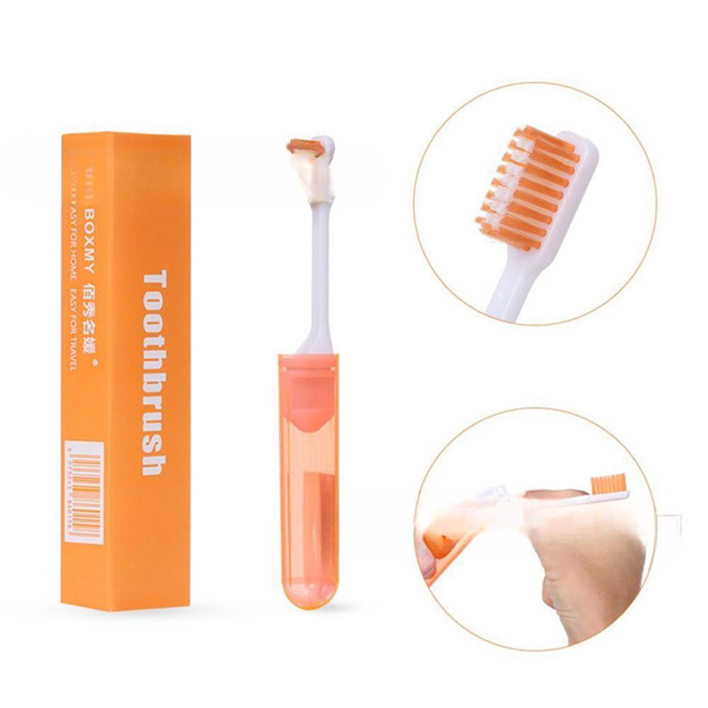 Дорожная складная зубная щетка, одноразовая портативная дорожная мини-зубная щетка с мягкой щетиной