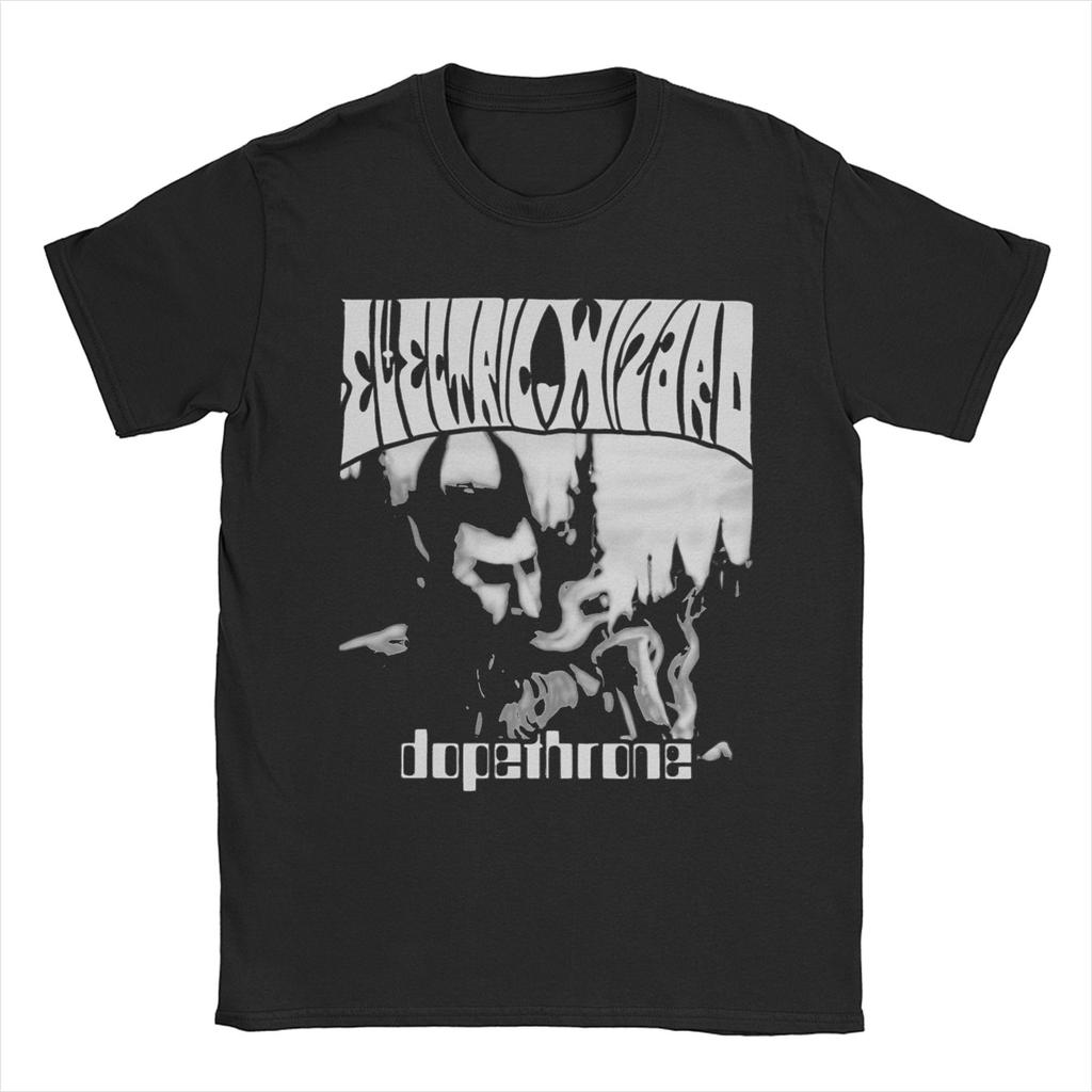 Мужские Женские Электрический Волшебник Dopethrone Старая Школа Великобритания Дум Стонер Метал Футболки Чистый Хлопок Одежда Футболки с Коротким Рукавом