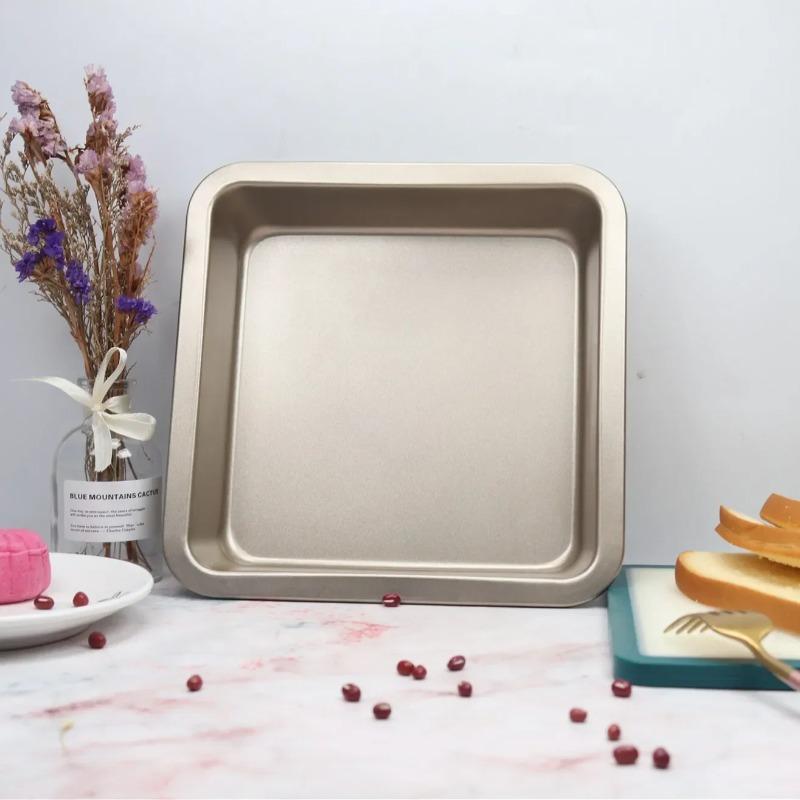 Non Stick Baking Tray, Square and Rectangle Cake Pans for Cheese, Cookie, Bread, Pizza, 9inch Bakeware Tool