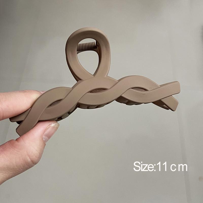 Большой краб для волос с бантом, новый модный однотонный черный зажим для волос в виде акульего плавника, инструменты для укладки волос, аксессуары для женщин, девушек