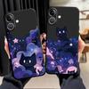 Чехол для телефона Funda для Apple iPhone 17 Pro Max XR XS MAX 15 Pro 7 8 Air 16 13 12 14 11 Черная кошка Звездная ночь