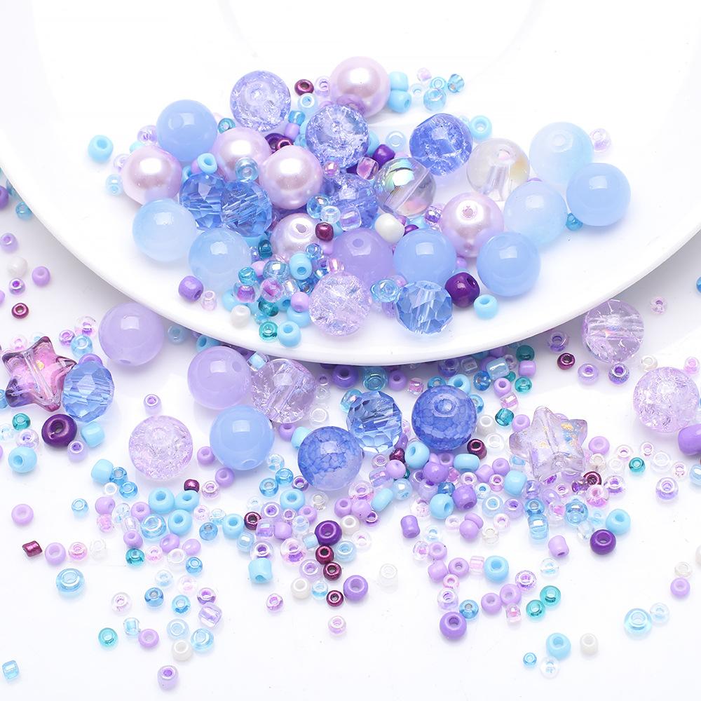 Контрастные хрустальные бусины, бусины просо, набор, браслет своими руками, ожерелье, серьги, бисерные украшения, аксессуары, бусины