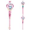 Electric Light-Up Rotate Fairy Wand Kids Girls Illuminating Princess Wand with Music Gradient Color Heart Colorful Light
