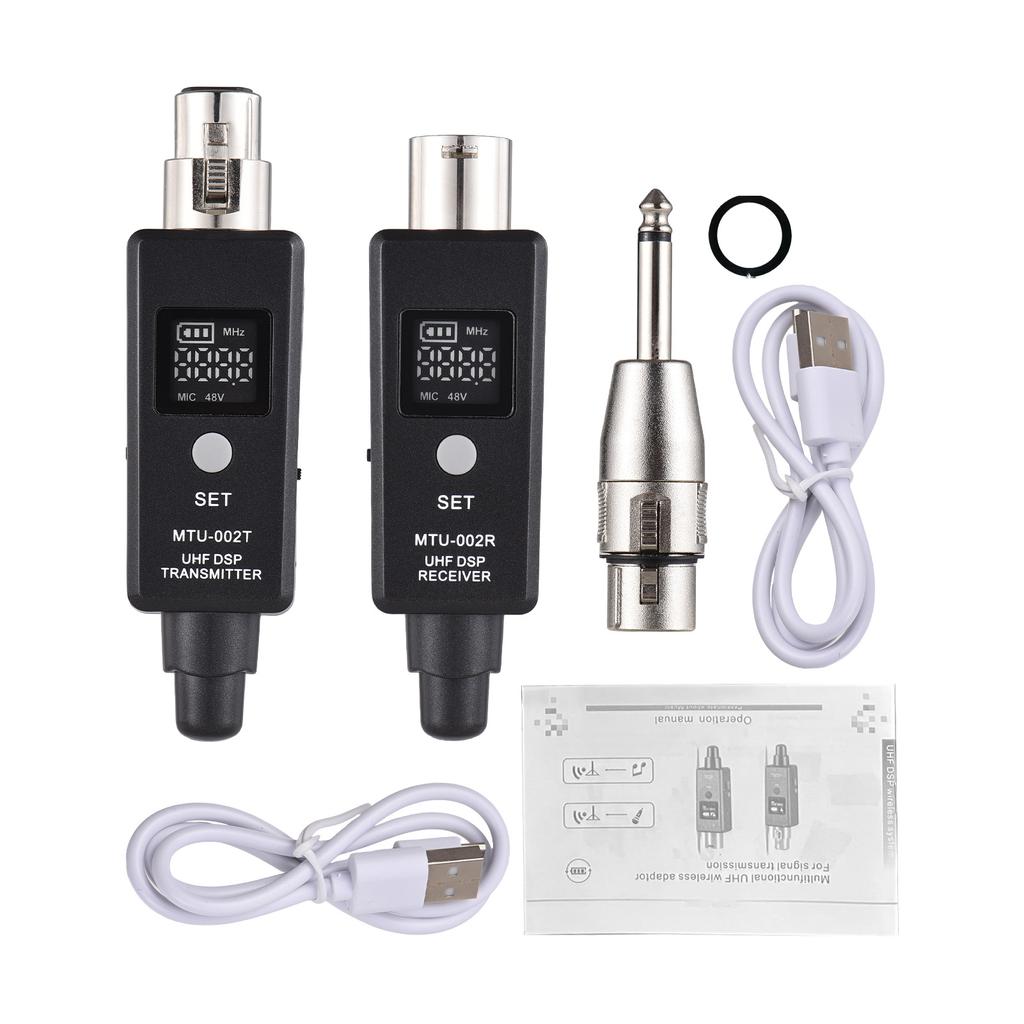 Микрофон беспроводной XLR передатчик и приемник 12 В/48 В UHF беспроводная микрофонная система для аудиомикшера