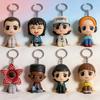 8 шт. Q-версия Stranger ELEVEN Demogorgon DUSTIN Barb Steve Robin Брелок Игрушка Виниловая Фигурка Карманные Вещи Брелок Масштабная Модель Игрушка