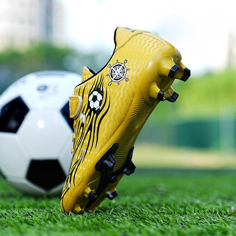 Детские футбольные бутсы 28-39, противоскользящие бутсы из ПВХ TF Merry Stick Botter для мальчиков, футбольные бутсы для соревнований