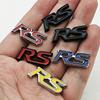 AAALY1 3D Metal Car Steering Wheel Emblem RS Logo Sticker Badge Decals For Honda Civic Accord HRV CRV Jazz City Pilot Fit Accessories