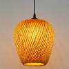 Bamboo Weaving Pendant Lamp 26cm Hanging E27 Ceiling Light Chandelier Fixtures Rattan Woven Home Bedroom Decors Lamps Shades