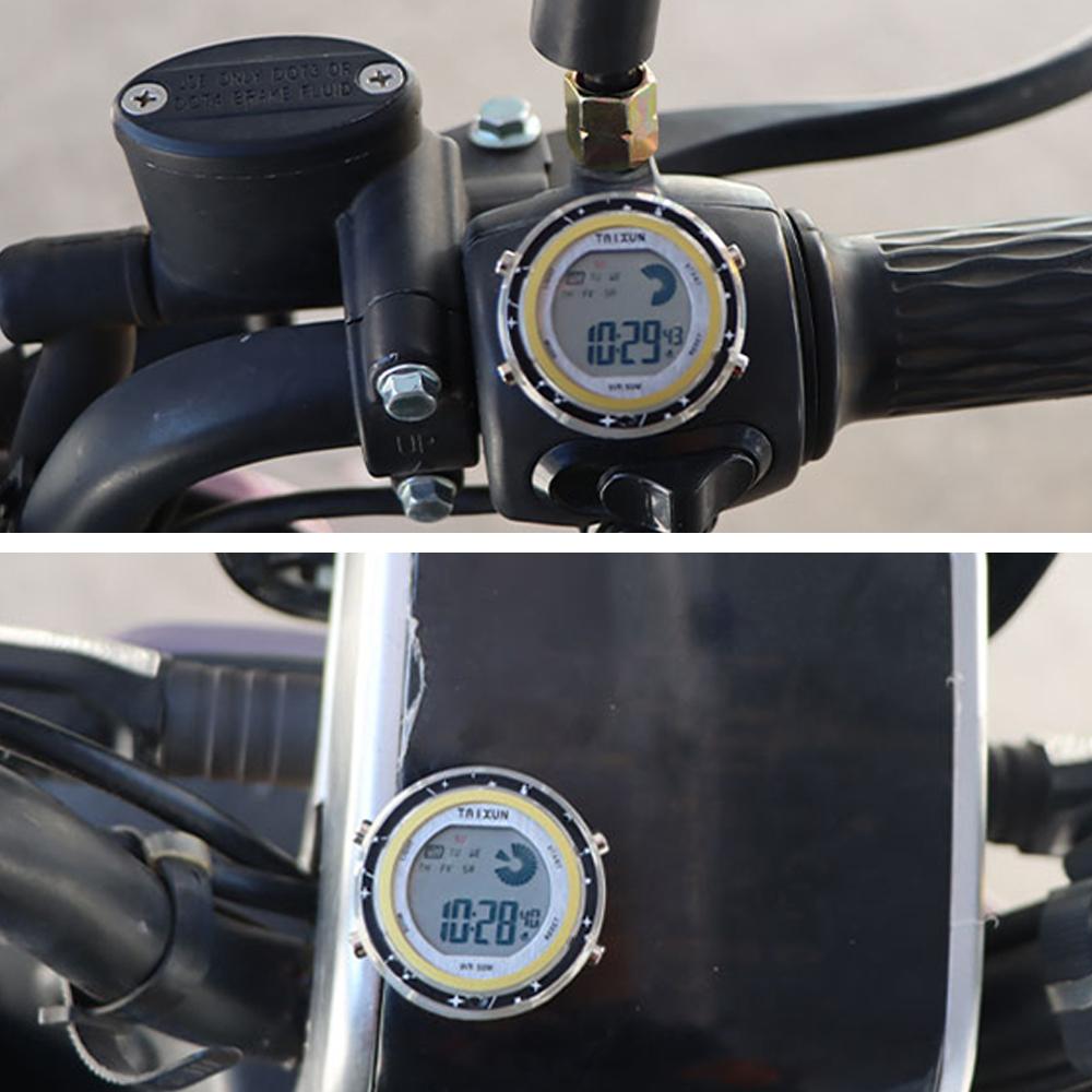 T-501 Водонепроницаемые цифровые часы для мотоцикла с секундомером | Мини-часы для крепления на приборную панель мотоцикла, автомобиля, лодки или велосипеда