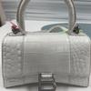 [Б/У] Сумка Balenciaga Hourglass XS с верхней ручкой 'Белый' - Хорошее состояние #UI3OQS